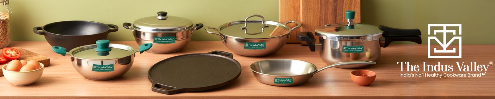 The Indus Valley cast iron cookware range