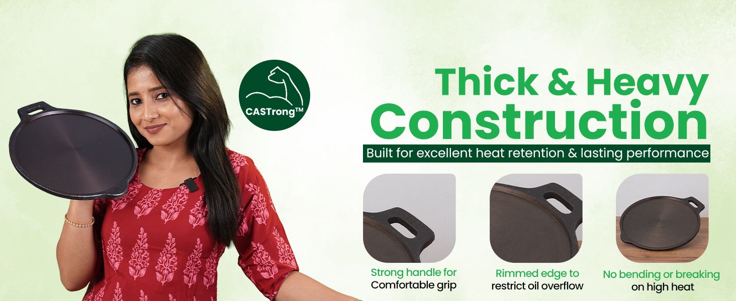 Thick and heavy construction built for heat retention