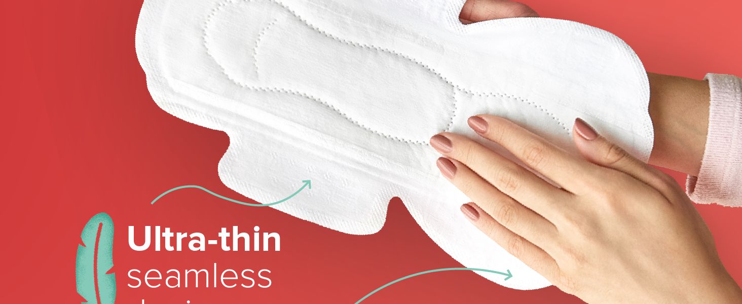 Ultra-thin, seamless sanitary pad