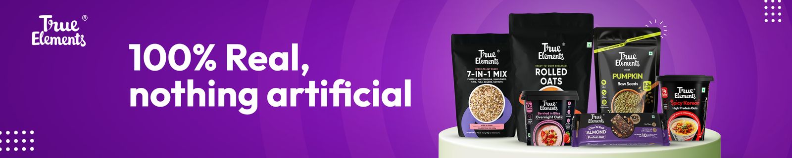 True Elements, 100% real, nothing artificial range